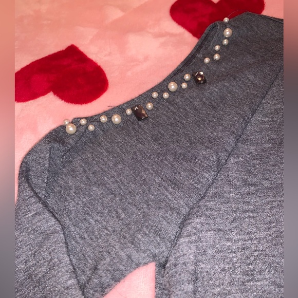 Shoulder Out Top Pearl/ Stone Accents at Shoulder by Juicy Couture - Picture 8 of 11